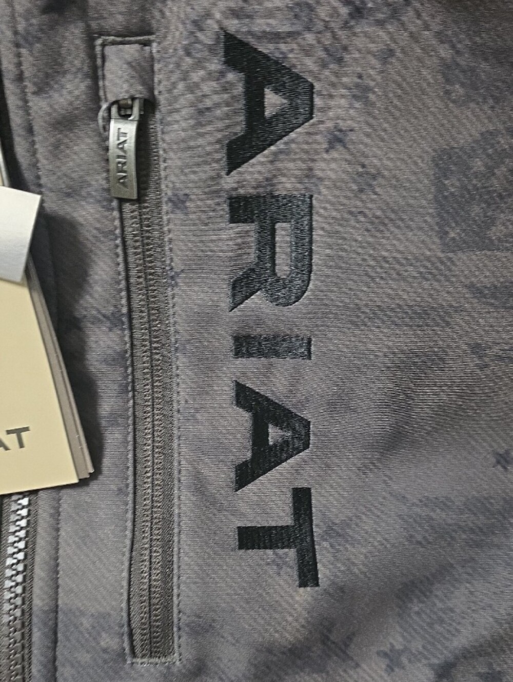 Ariat Men's Green  Gray Patterned Full-Zip Performance Jacket - Picture 6 of 9